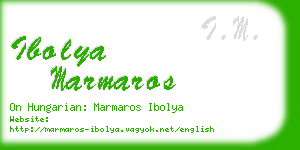 ibolya marmaros business card